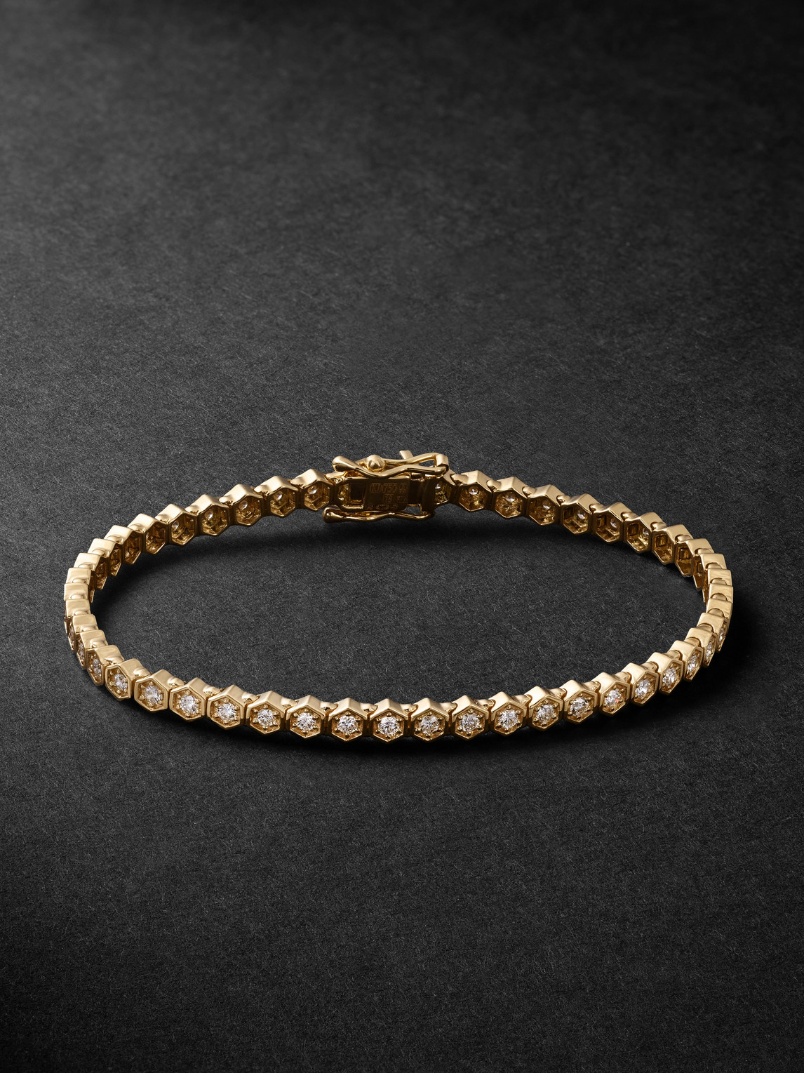 KOLOURS JEWELRY Fortis Hexagon -Karat Gold Diamond Bracelet - Men