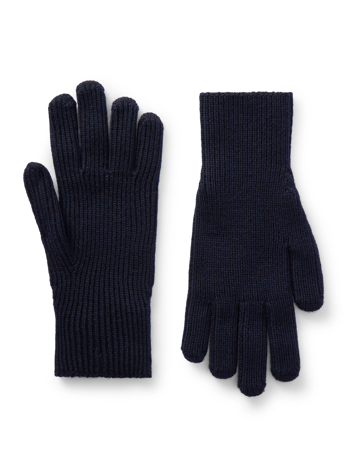 Moncler Logo-Appliquéd Ribbed Virgin Wool Glovesen