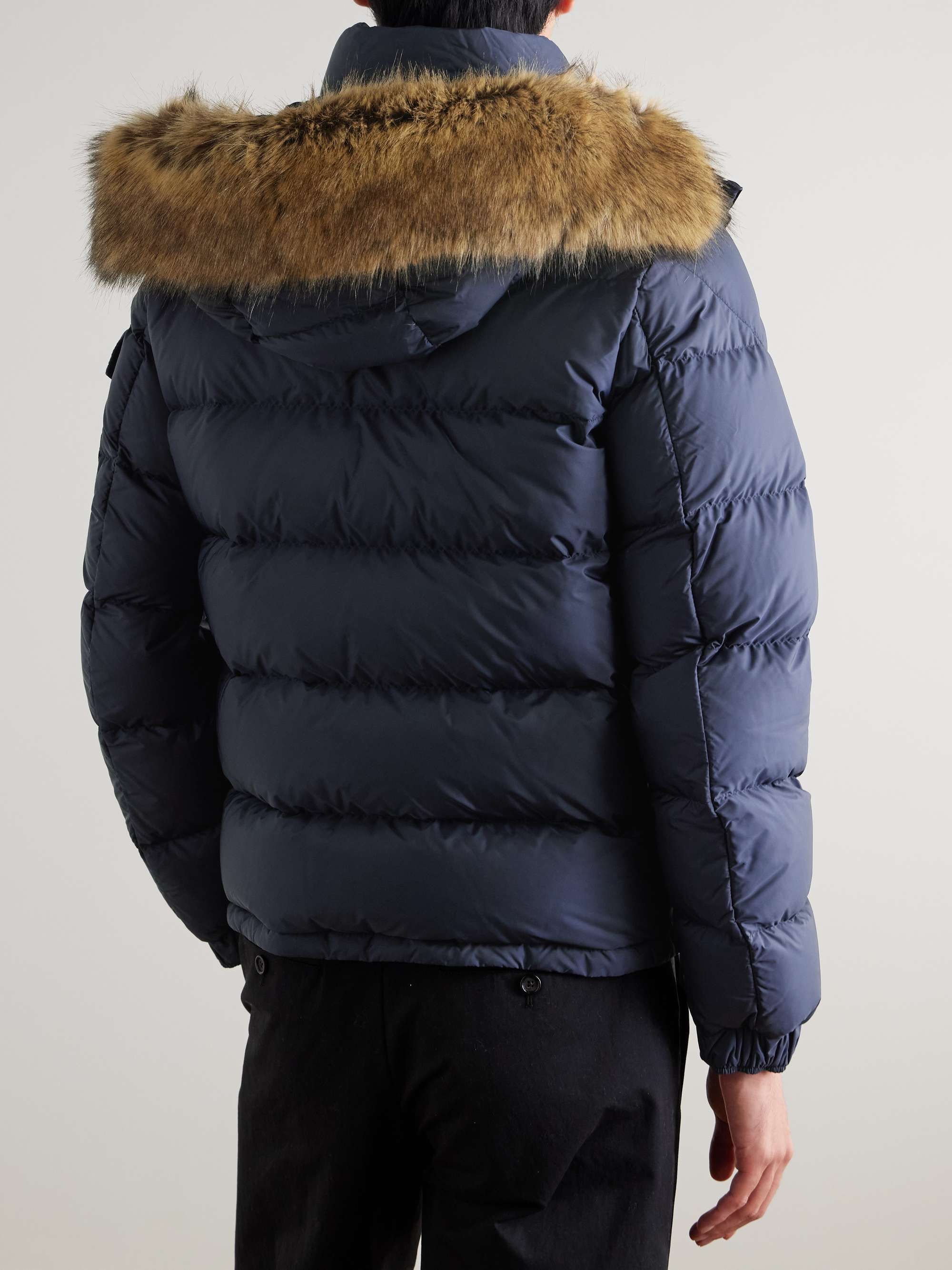 MONCLER Mayaf Faux Fur-Trimmed Quilted Shell Down Jacket