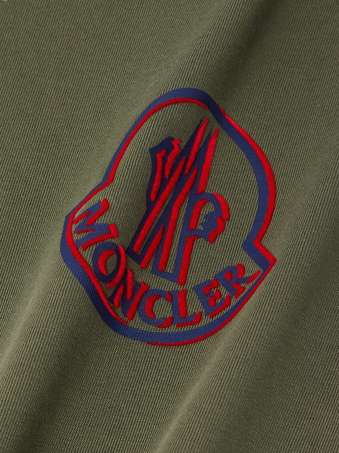 Moncler Logo Patch Crew Neck T-shirt In Green
