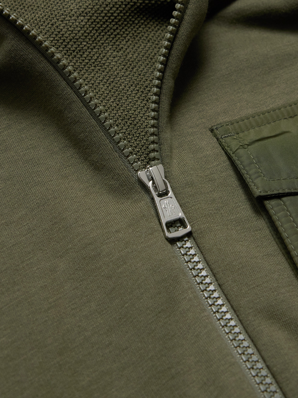 Shell-Trimmed Cotton-Blend Jersey Zip-Up Hoodie