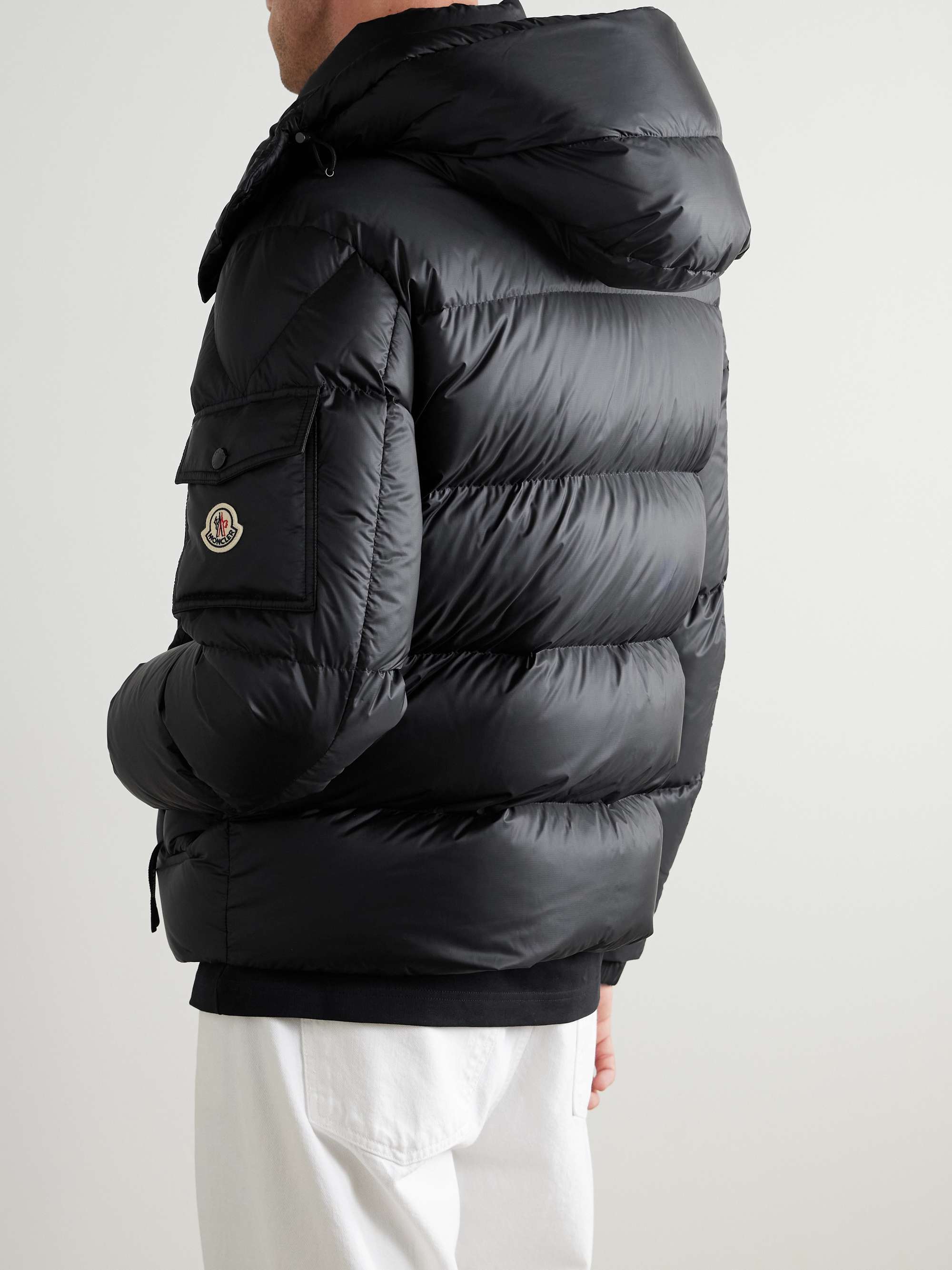 モンクレール　ALBATRE MONCLER Marcelettes Faux Shearling-Trimmed Quilted Shell