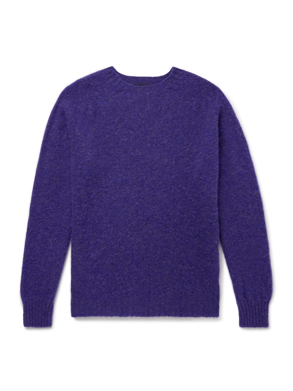 Drake's Brushed-wool Sweater In Purple