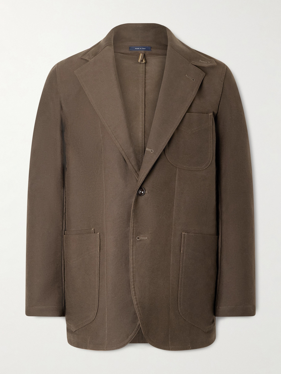 Drake's Western Games Cotton Blazer In Brown