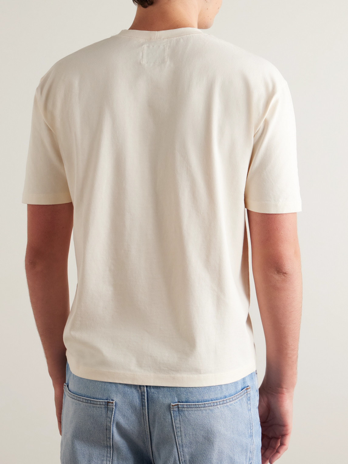 Drake's Hiking Slim-fit Cotton-jersey T-shirt In White