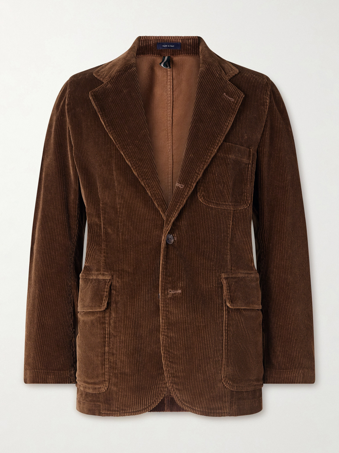 Drake's Cotton-corduroy Suit Blazer In Black