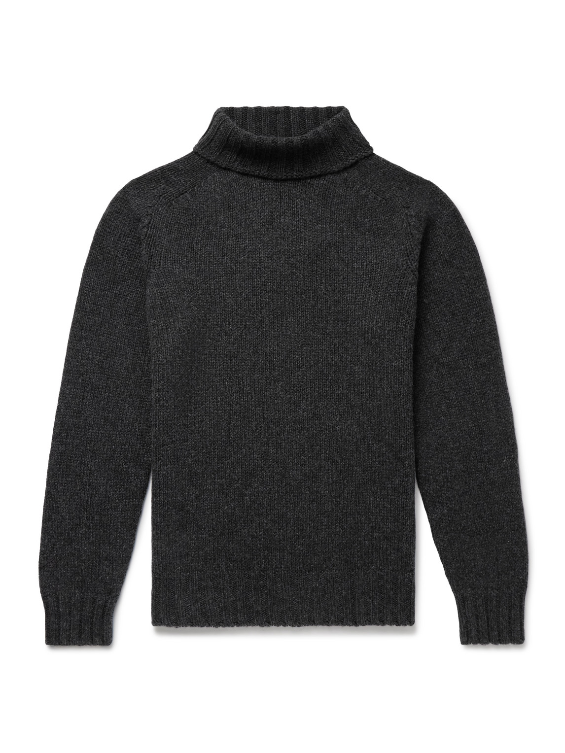 Drake's Submariner Wool Rollneck Sweater In Gray
