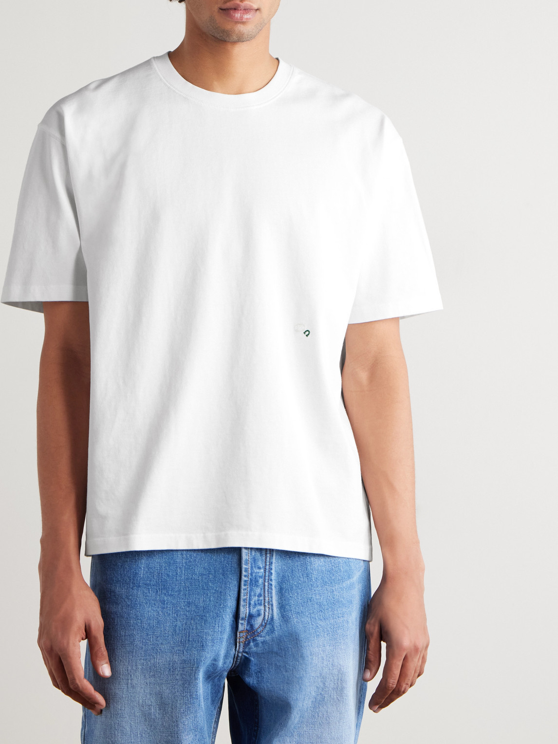 Embroidered Cotton-Jersey T-Shirt