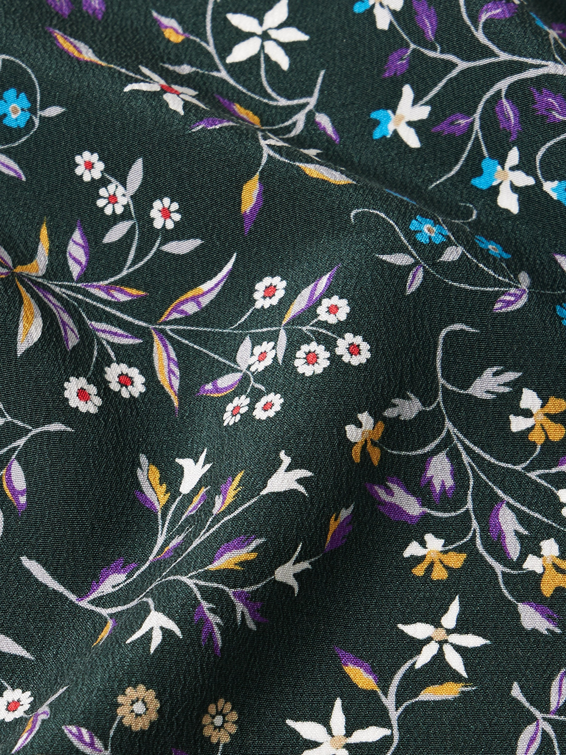  Drake's - Floral-print Wool Pocket Square - Men - Green 