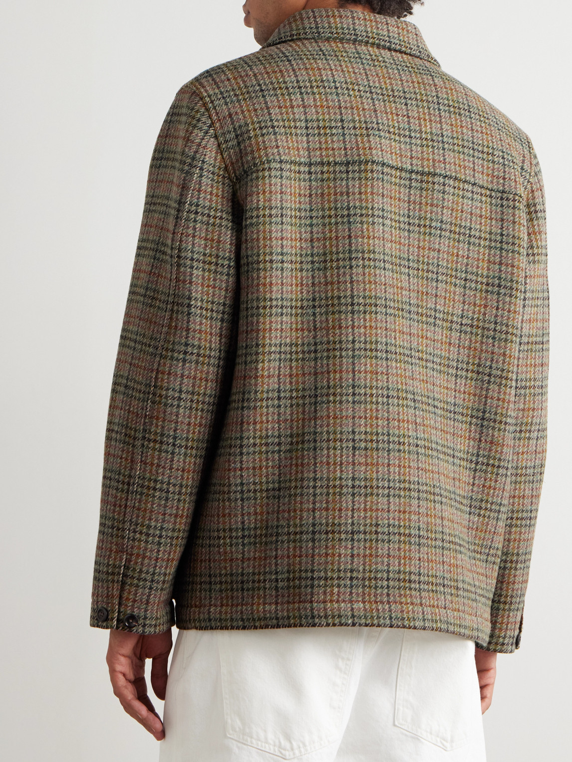 Drake's Checked Wool-tweed Jacket In Multi