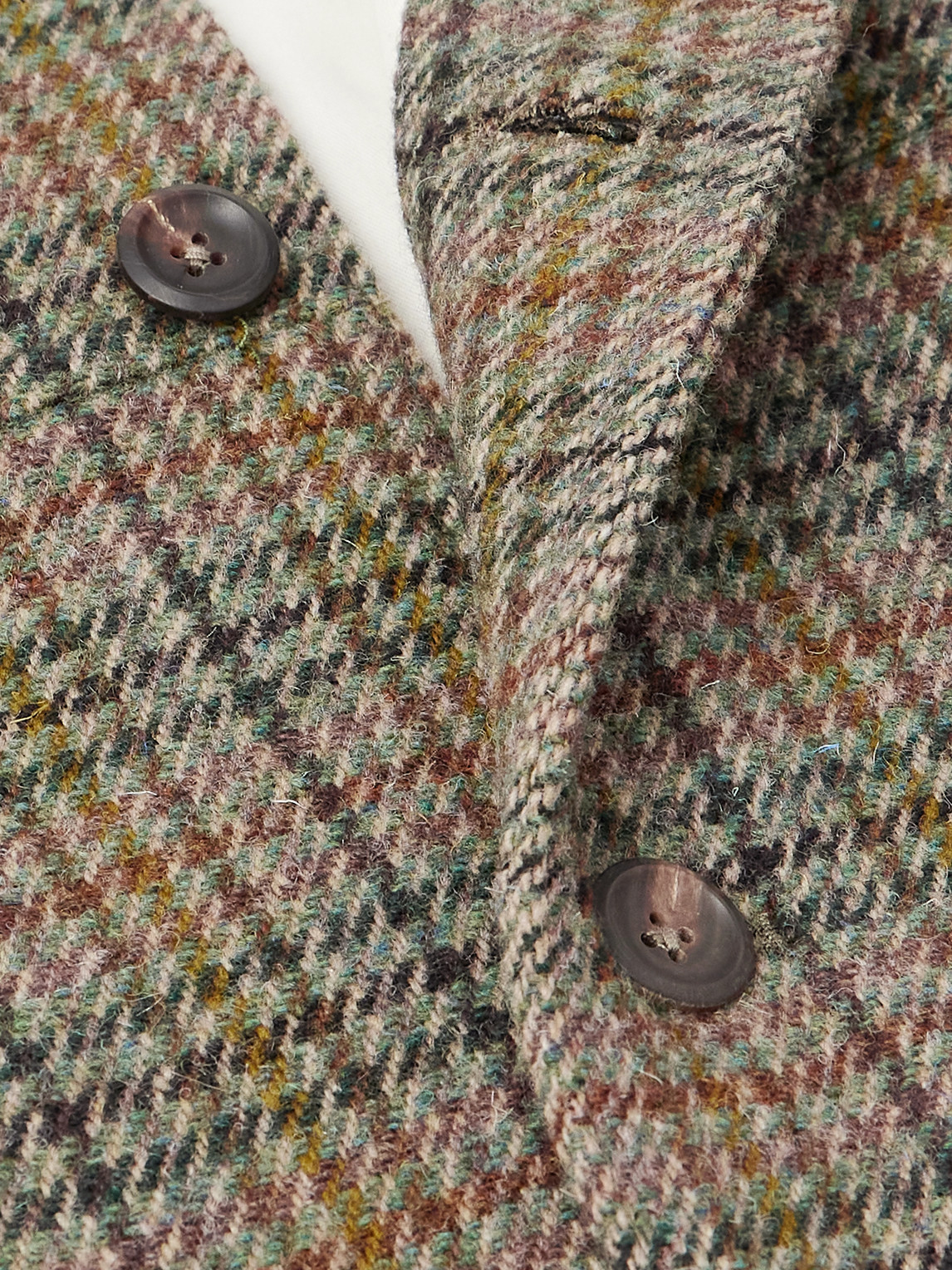 Drake's Checked Wool-tweed Jacket In Multi