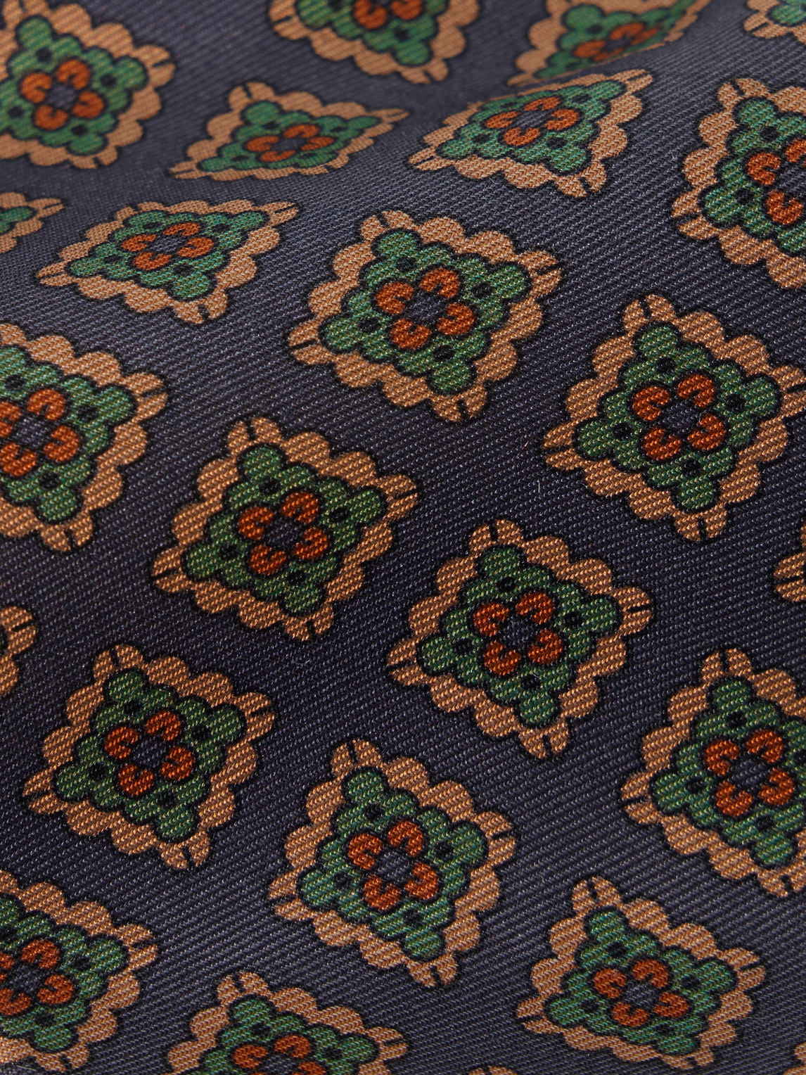 Drake's 8cm Floral-print Wool And Silk-blend Tie In Blue