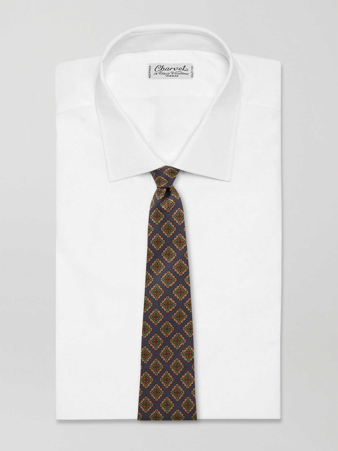 Drake's 8cm Floral-print Wool And Silk-blend Tie In Blue