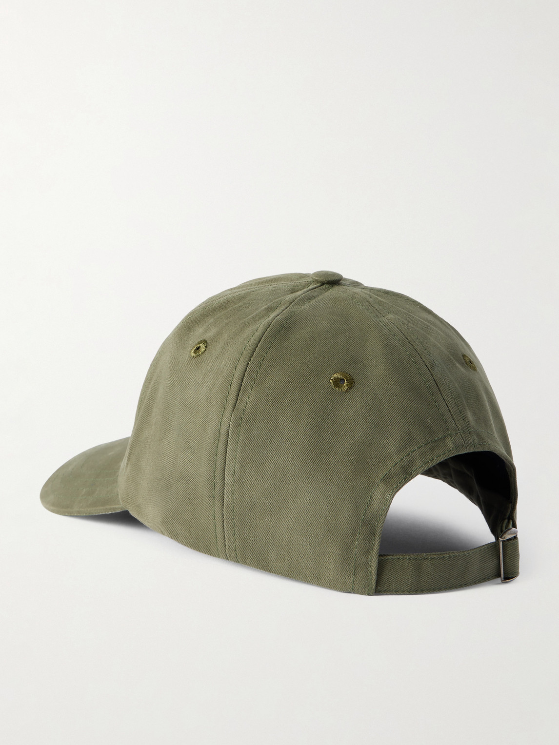 Drake's D Lasso Logo-embroidered Cotton-twill Cap In Green