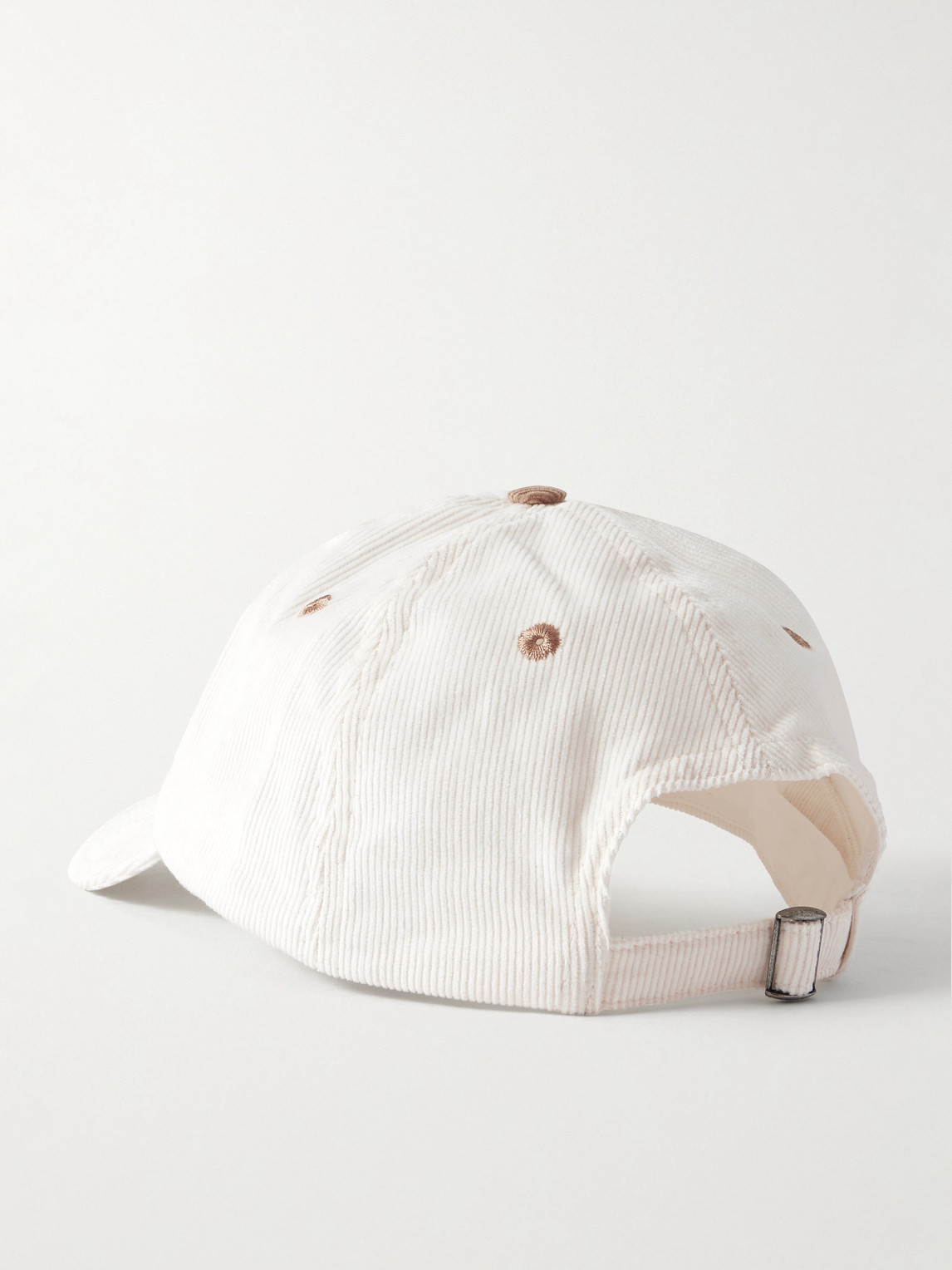 Drake's Motel Appliquéd Cotton-corduroy Baseball Cap In Neutral