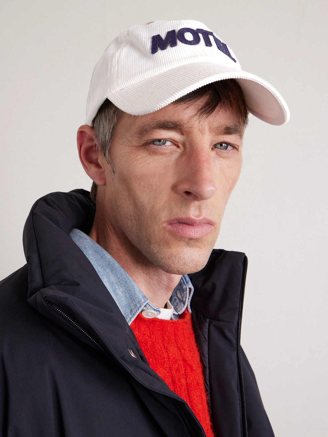 Drake's Motel Appliquéd Cotton-corduroy Baseball Cap In Neutral