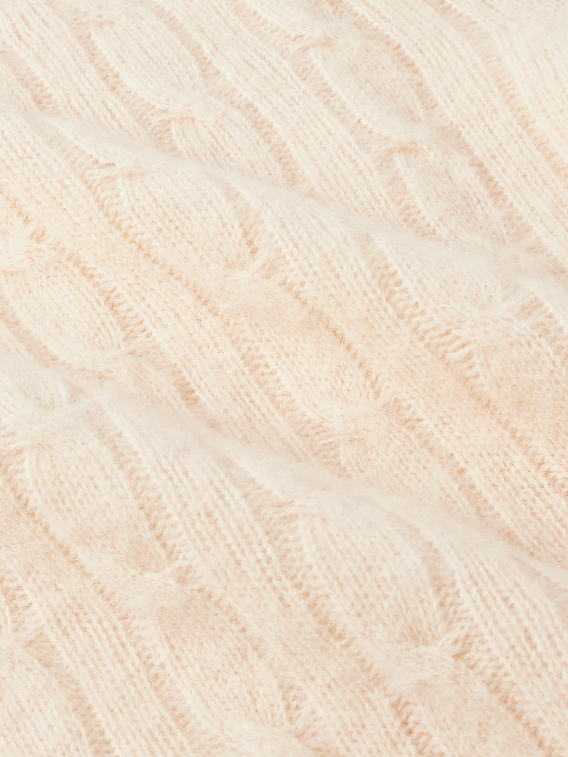 Drake's Cable-knit Brushed-wool Sweater In Neutral