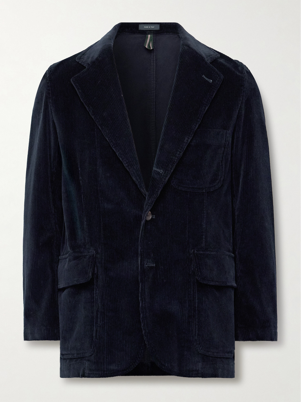 Drake's Mki Games Cotton-corduroy Suit Jacket In Blue