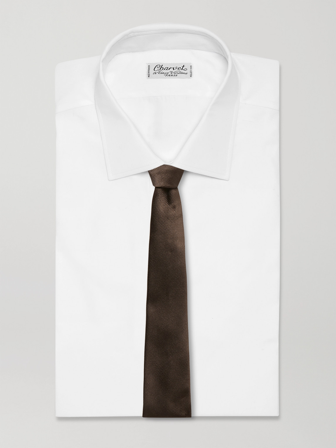 Drake's 8cm Silk-twill Tie In Brown