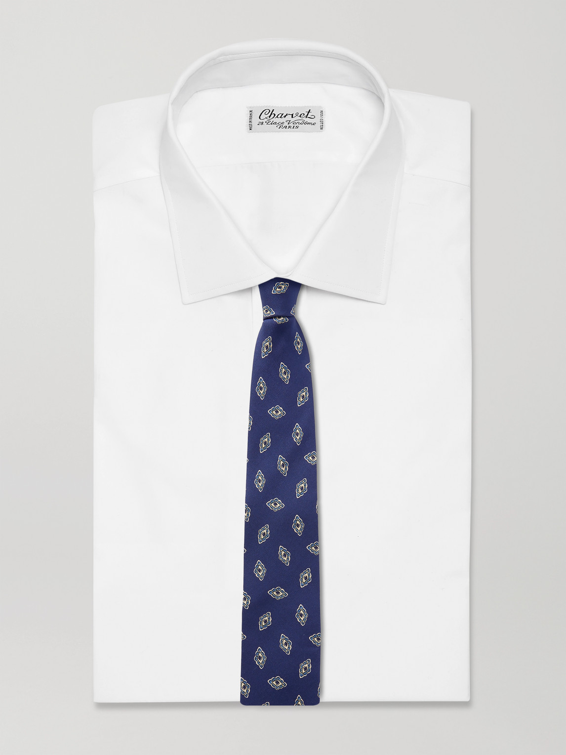  Drake's - Silk-habotai Tie - Men - Blue 