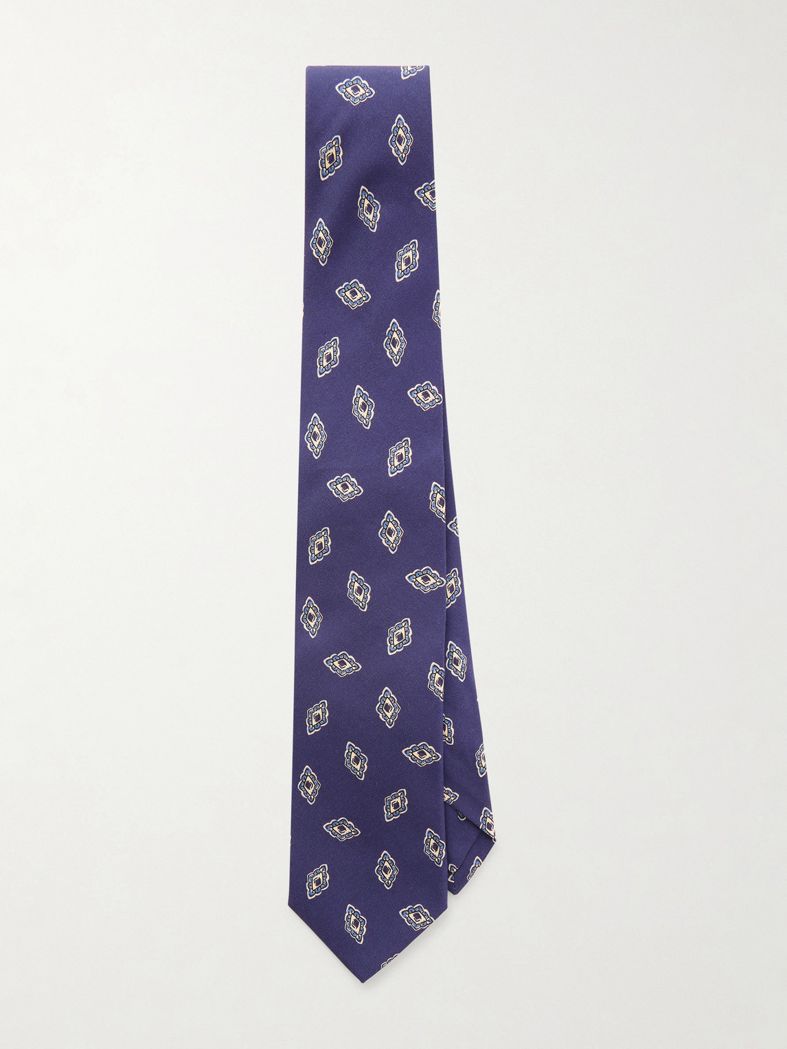 Drake's Silk-habotai Tie In Blue