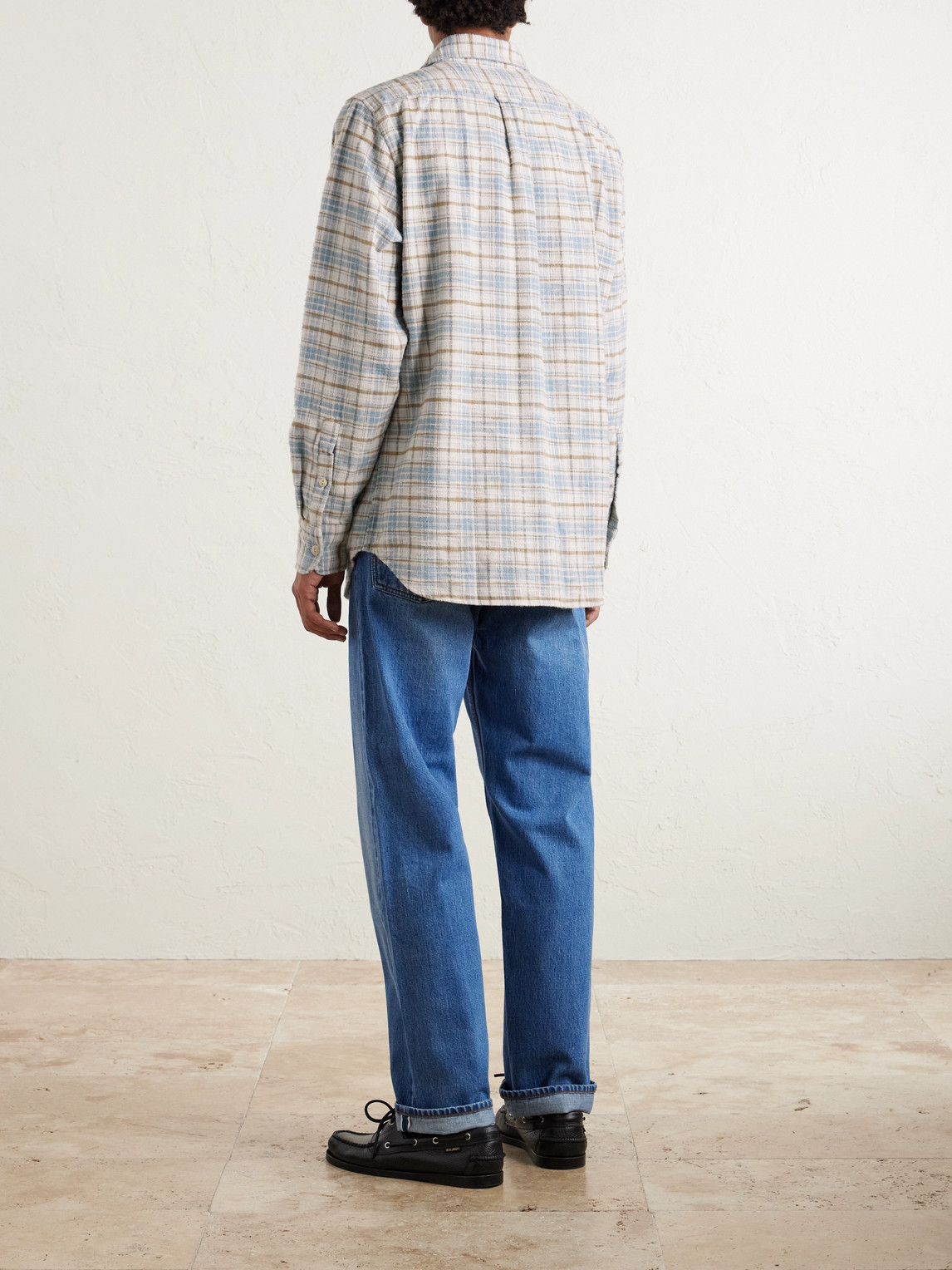  Drake's - Checked Brushed Cotton-flannel Shirt - Men - Multi - S 