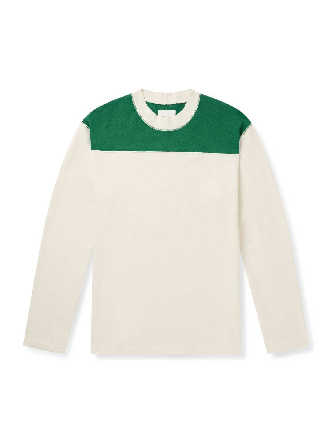 Drake's Two-tone Cotton-jersey T-shirt In Multi