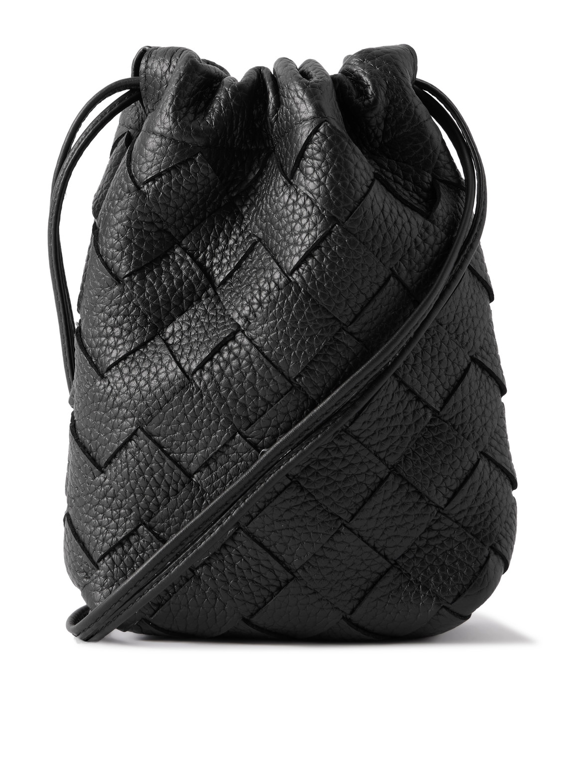 Intrecciato Full-Grain Leather Pouch