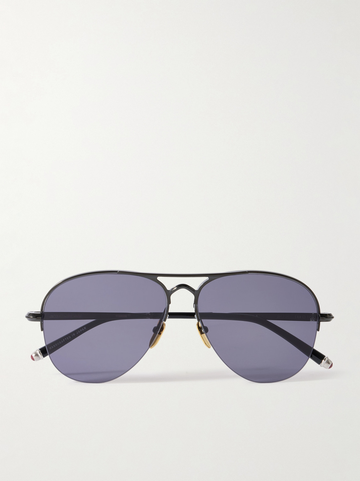 Jacques Marie Mage Amelia Aviator-style Metal Sunglasses In Black