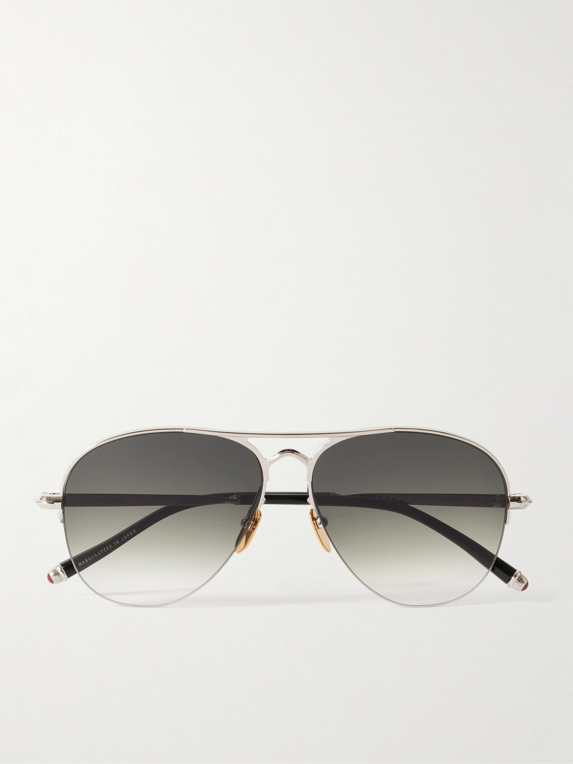 Jacques Marie Mage Amelia Aviator-style Silver- And Gold-tone Sunglasses