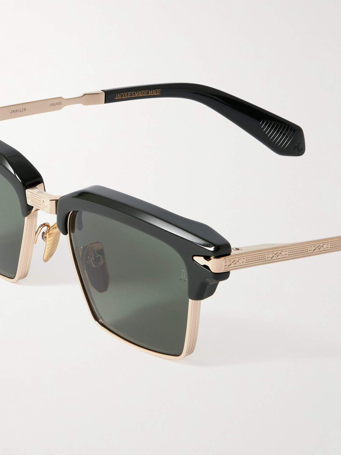 Jacques Marie Mage Alin D-frame Gold-tone And Acetate Sunglasses In Gold