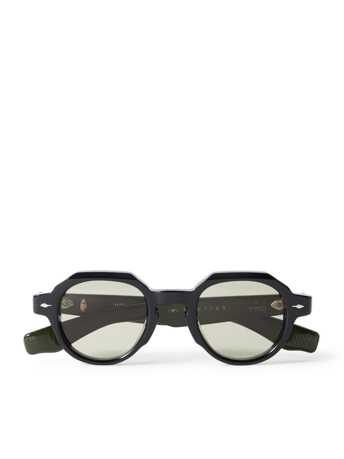 Jacques Marie Mage Pontian Round-frame Acetate Sunglasses In Black