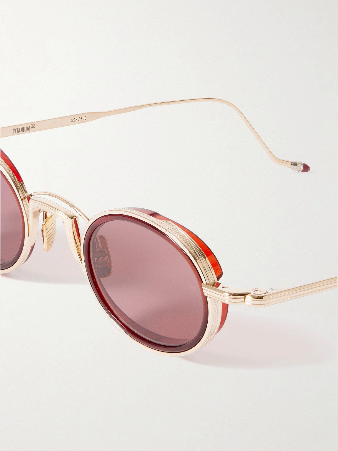 Jacques Marie Mage Varda Oval-frame Gold-tone And Acetate Sunglasses In Gold