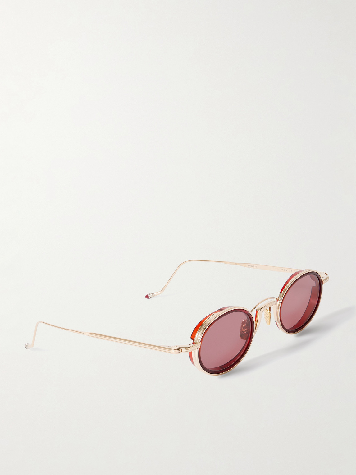 Jacques Marie Mage Varda Oval-frame Gold-tone And Acetate Sunglasses In Gold