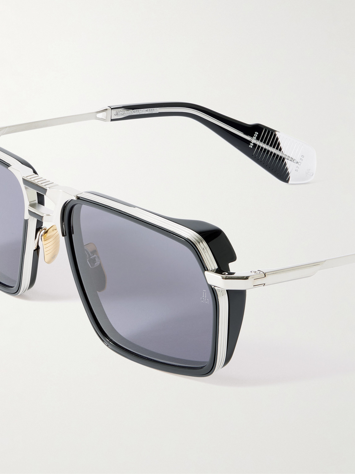 Jacques Marie Mage Gt-r Aviator-style Titanium And Acetate Sunglasses In Silver