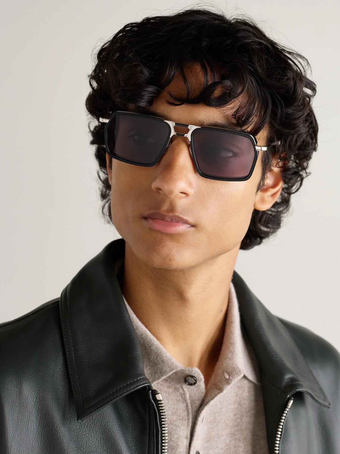 Jacques Marie Mage Gt-r Aviator-style Titanium And Acetate Sunglasses In Silver