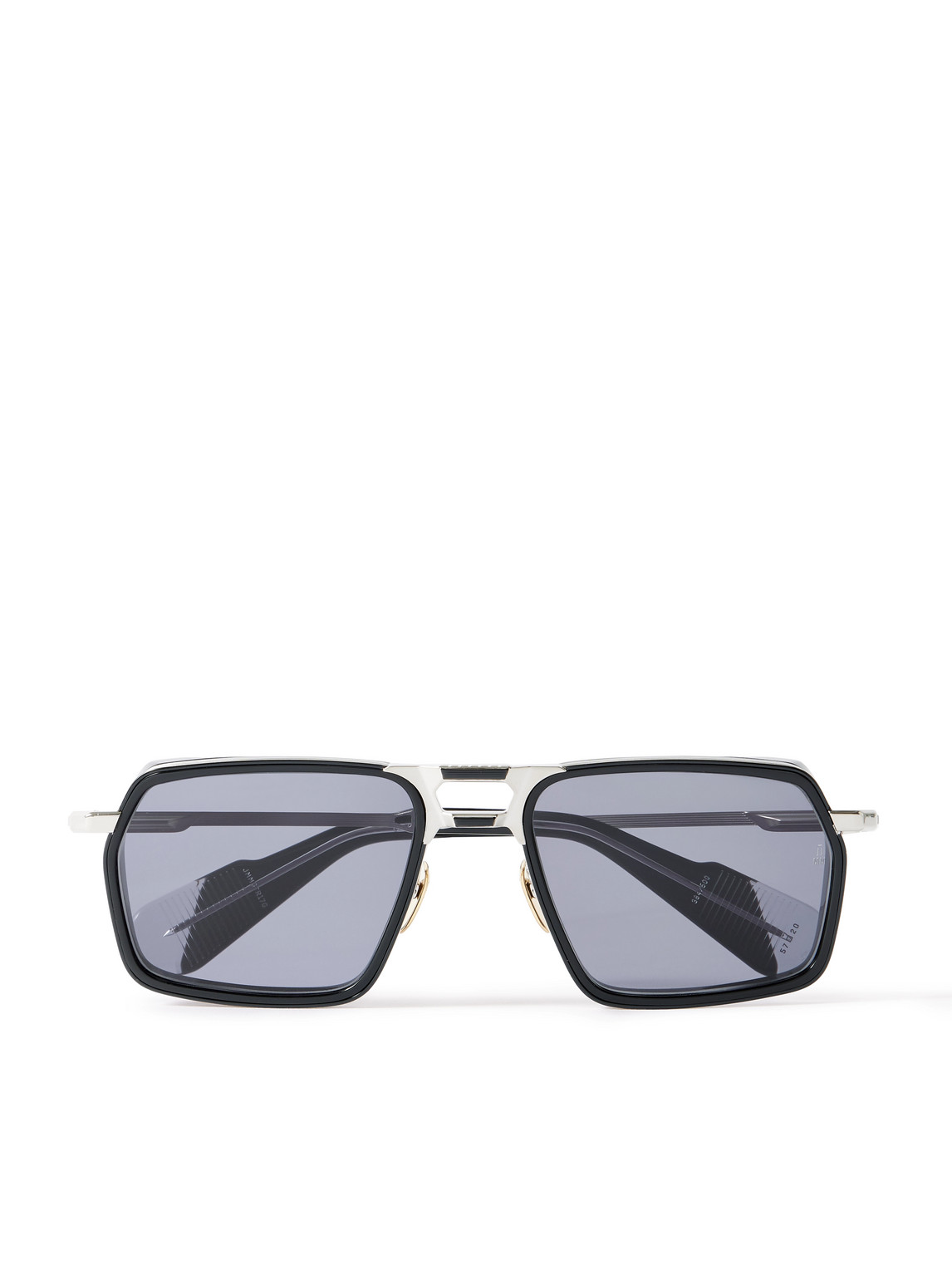 Jacques Marie Mage Gt-r Aviator-style Titanium And Acetate Sunglasses In Silver
