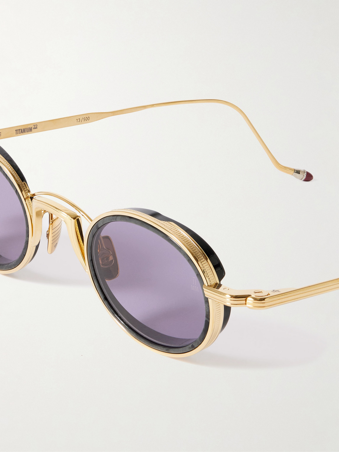 Jacques Marie Mage Varda Oval-frame Gold-tone And Acetate Sunglasses In Brown