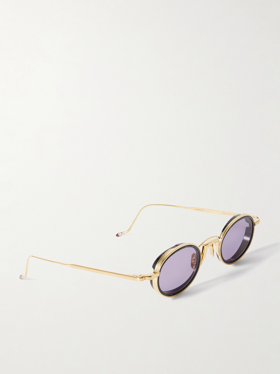 Jacques Marie Mage Varda Oval-frame Gold-tone And Acetate Sunglasses In Brown