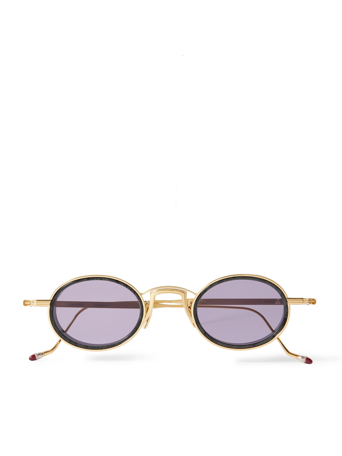 Jacques Marie Mage Varda Oval-frame Gold-tone And Acetate Sunglasses In Brown