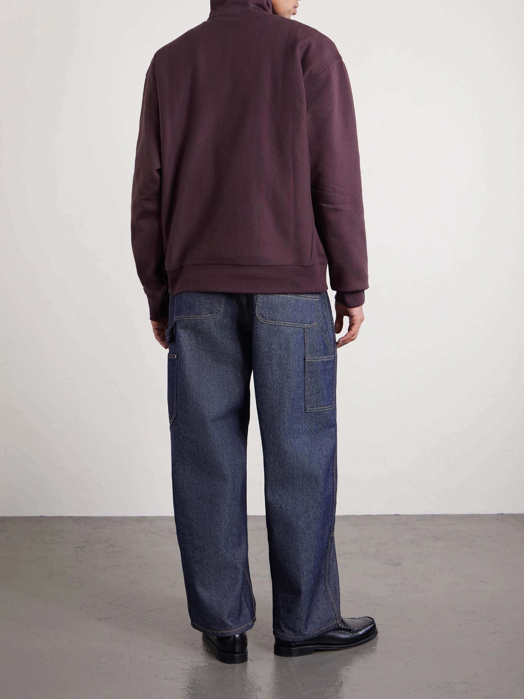 CARHARTT WIP American Script Sweatshirt aus Jersey aus einer Baumwollmischung mit kurzem Reißverschluss