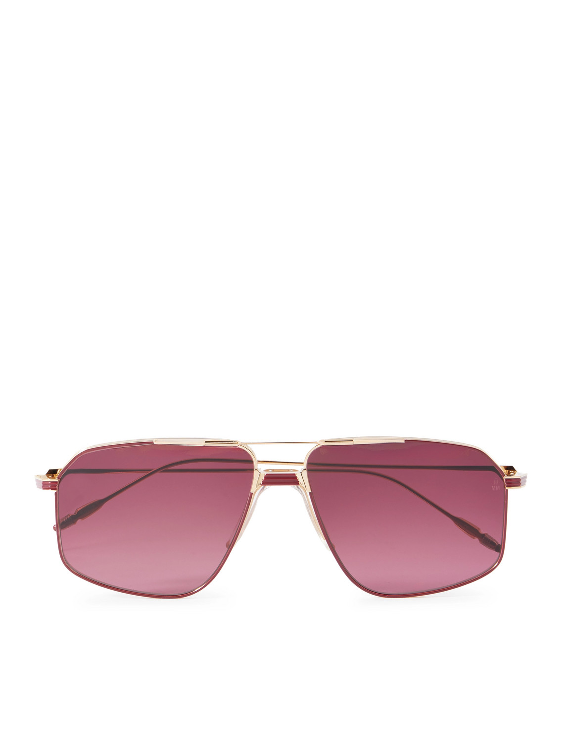Jacques Marie Mage Jagger Aviator-style Gold-tone Beta Titanium Sunglasses In Pink