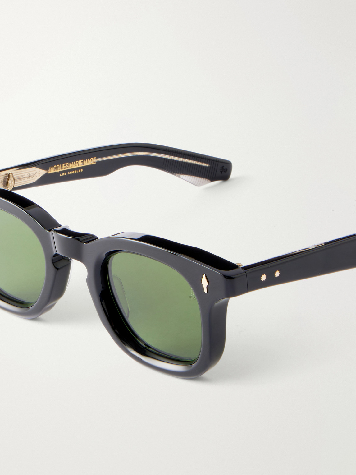 Jacques Marie Mage Devaux Round-frame Acetate Sunglasses In Black