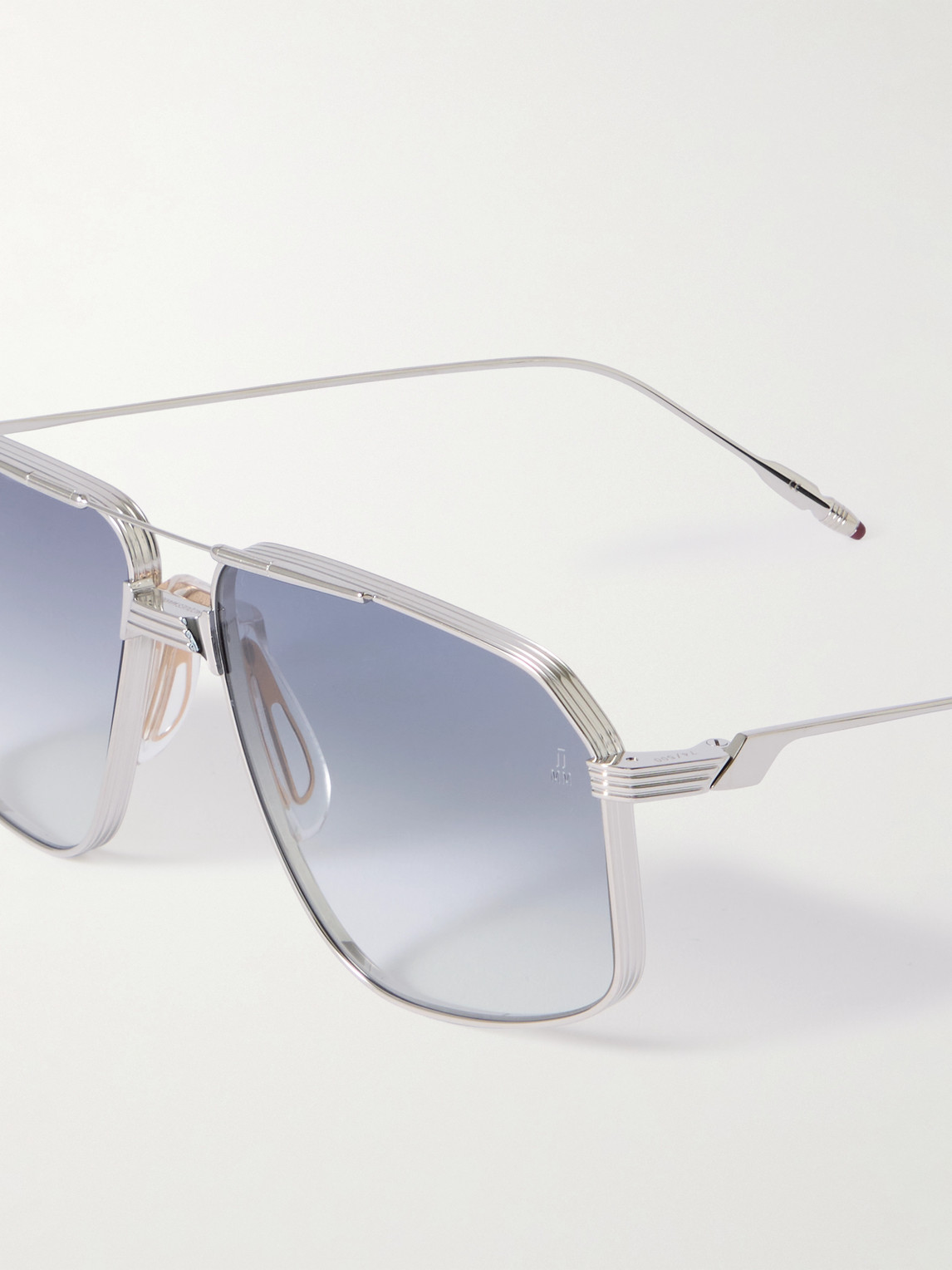 Jacques Marie Mage Jagger Aviator-style Silver-tone Beta Titanium Sunglasses In Silver