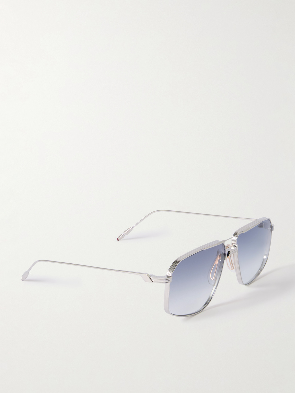 Jacques Marie Mage Jagger Aviator-style Silver-tone Beta Titanium Sunglasses In Silver