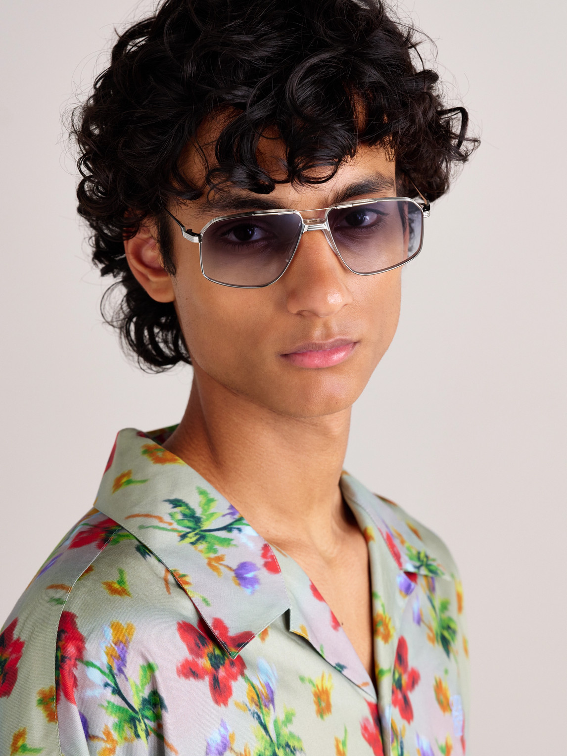 Jacques Marie Mage Jagger Aviator-style Silver-tone Beta Titanium Sunglasses In Silver