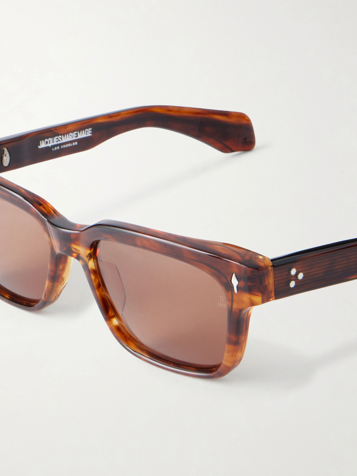 Jacques Marie Mage Molino 55 Rectangular-frame Acetate Sunglasses In Metallic