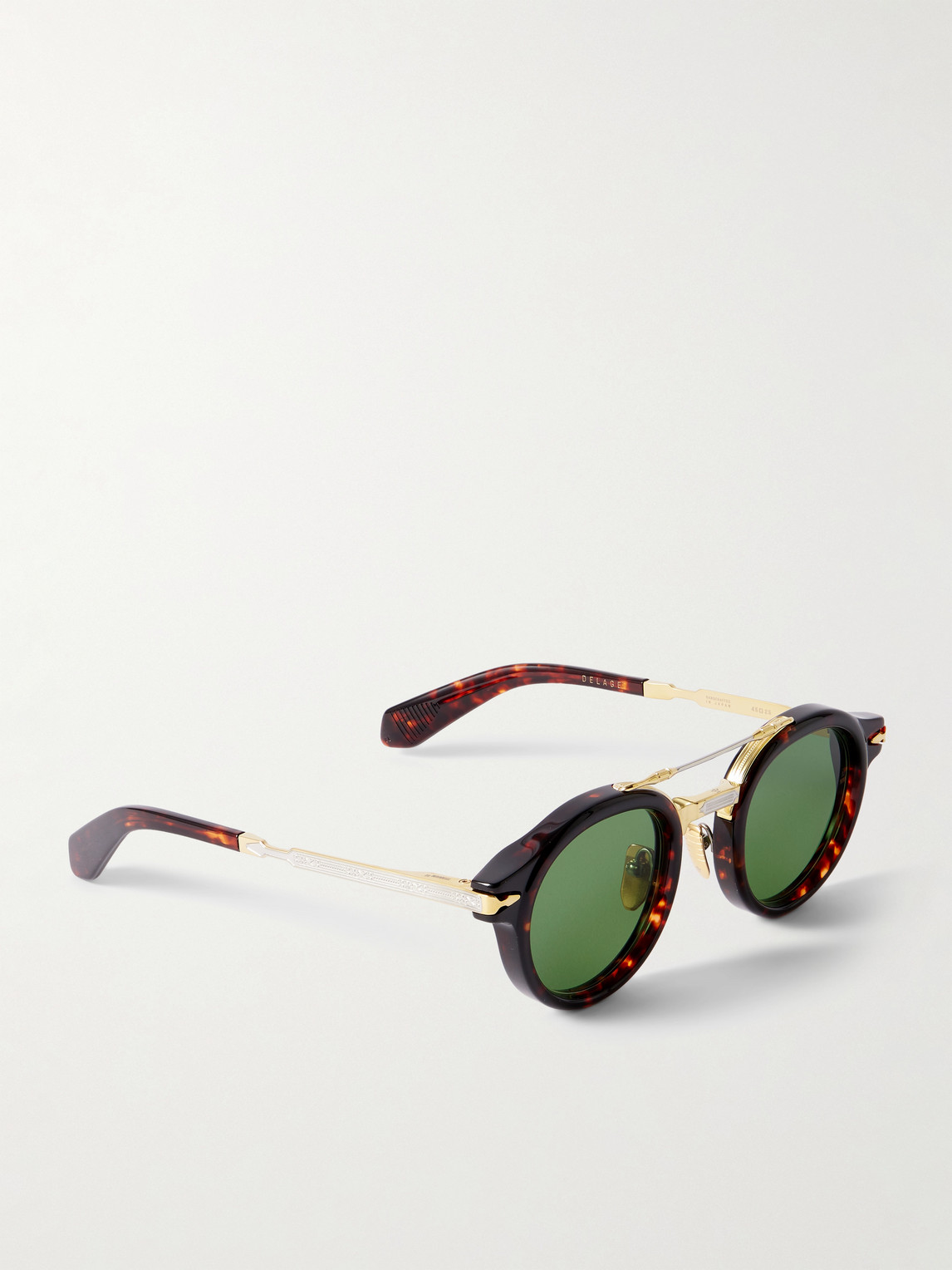 Jacques Marie Mage Delage Round-frame Tortoiseshell Acetate And Gold-tone Sunglasses In Brown