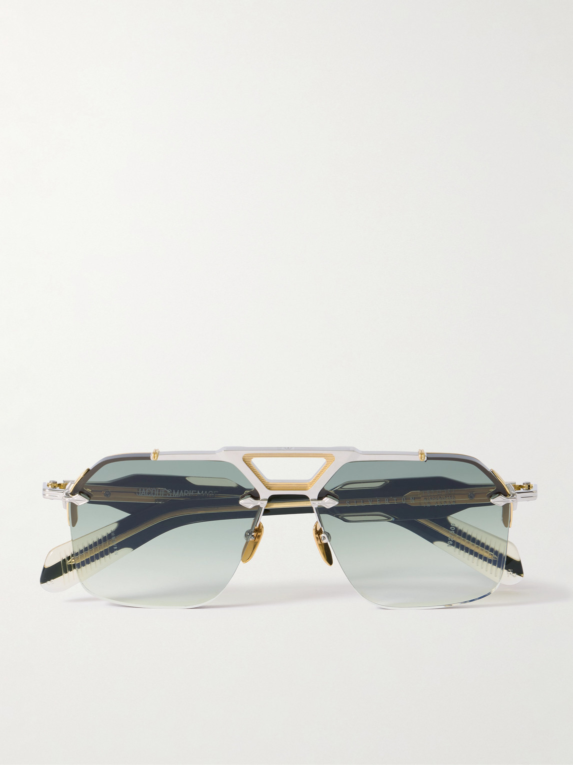 Jacques Marie Mage Silverton Aviator-Style Acetate and Gold-Tone Sunglasses - Men