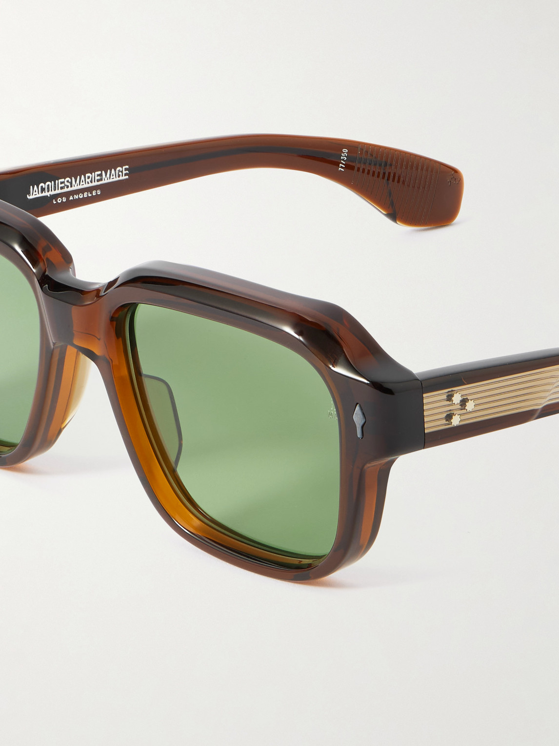 Jacques Marie Mage Vivienne Square-frame Acetate Sunglasses In Brown
